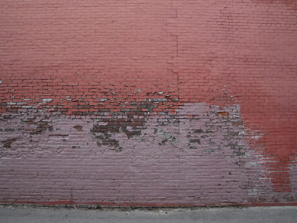 brick wall water damage