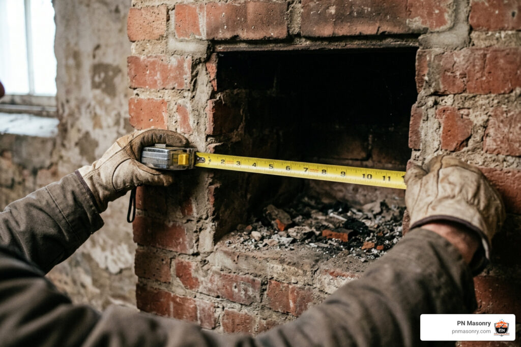 measuring rough masonry opening with tape measure